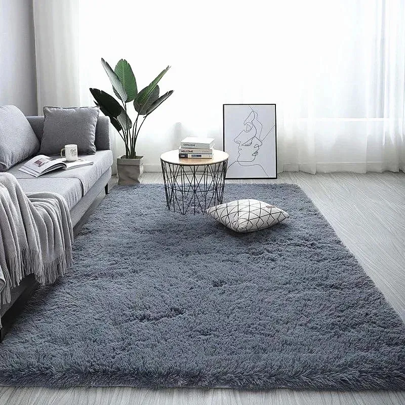 Grand Tapis Moelleux Moderne Gris 240x330 Cm - Qualité Supérieure Polypropylène Extra Large