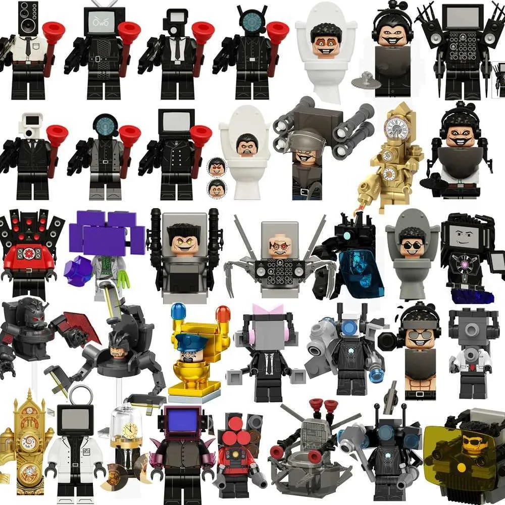 Camera Man Block Skibidi Anime Cartoon Bricks Set Cameraaman, Speakerman, TV Man Mini ...