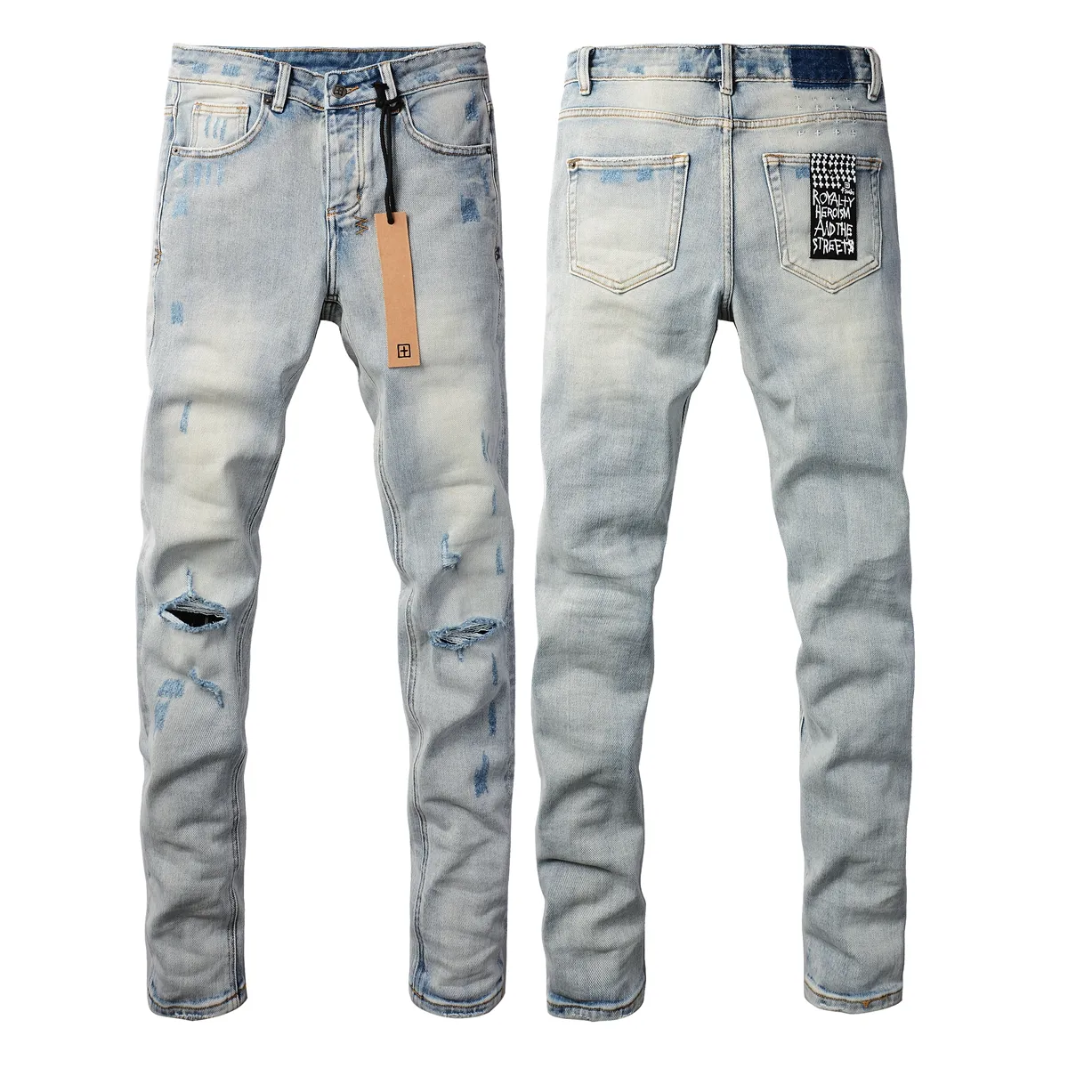 Ksubi ジーンズ: ペイント スポット パッチが付いたハイウエスト