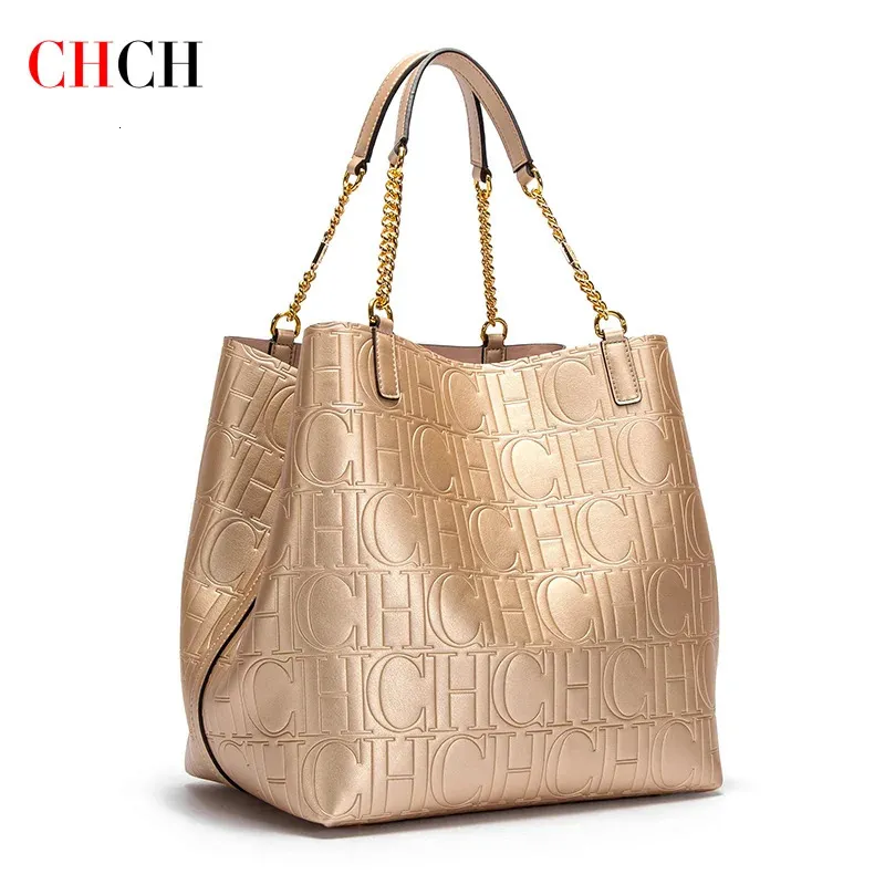 CHCH Womens Embossed Steel Tote Purse With Zipper  From Quan06