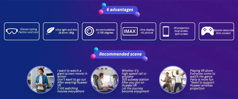Huawei Vr Virtual Reality 3D Kinesthetic Film Ar Intelligent Glasses ...