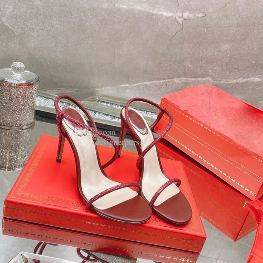 Designer Heels Sandals Famous Designer Women CLEO Crystal Sandal