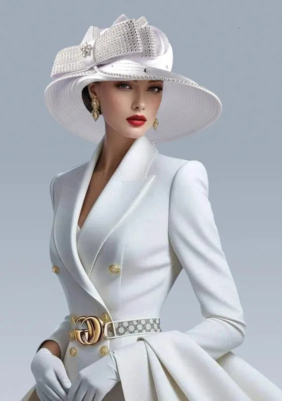 Rhinestone silk church hat cowboy style for womens banquet  display picture 1