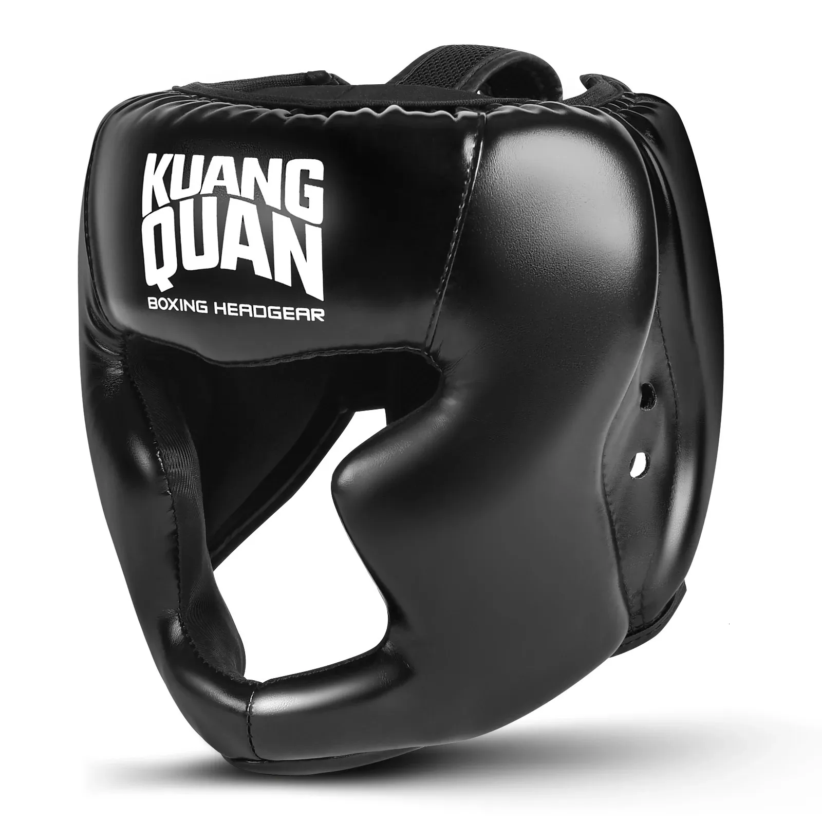 Casque De Boxe Professionnel En Cuir Synthétique Réglable - Protection Entraînement Kickboxing, Karaté, Taekwondo Enfants & Adultes