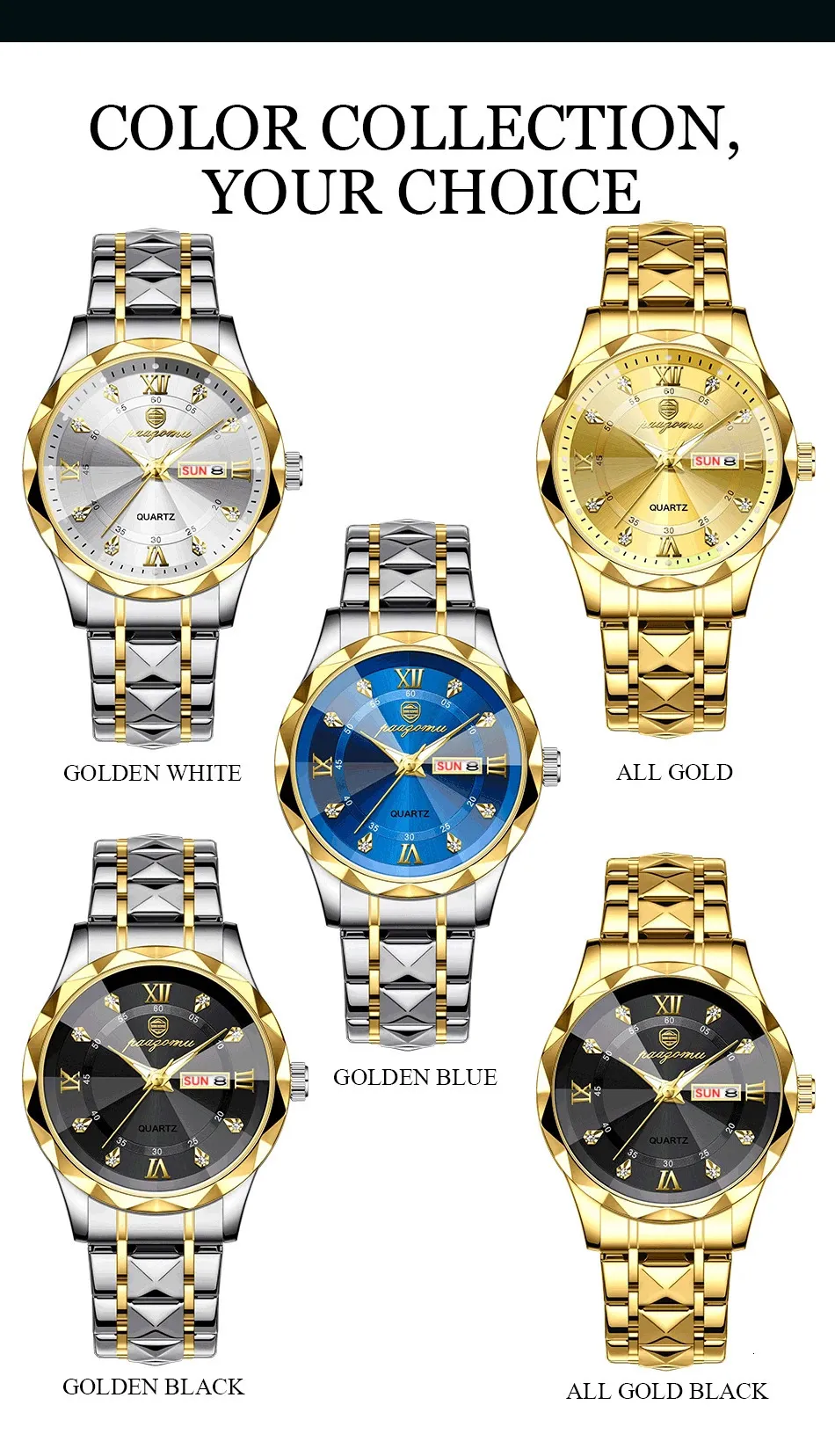 DHgate.com:Mens Stainless Steel Luminous Quartz Watch with DHgate.com:Mens Stainless Steel Luminous Quartz Watch with