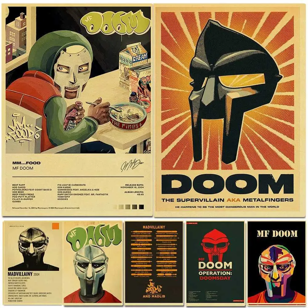 MF Doom Madlib Retro 80s Movie Posters Hip Hop Rap Music