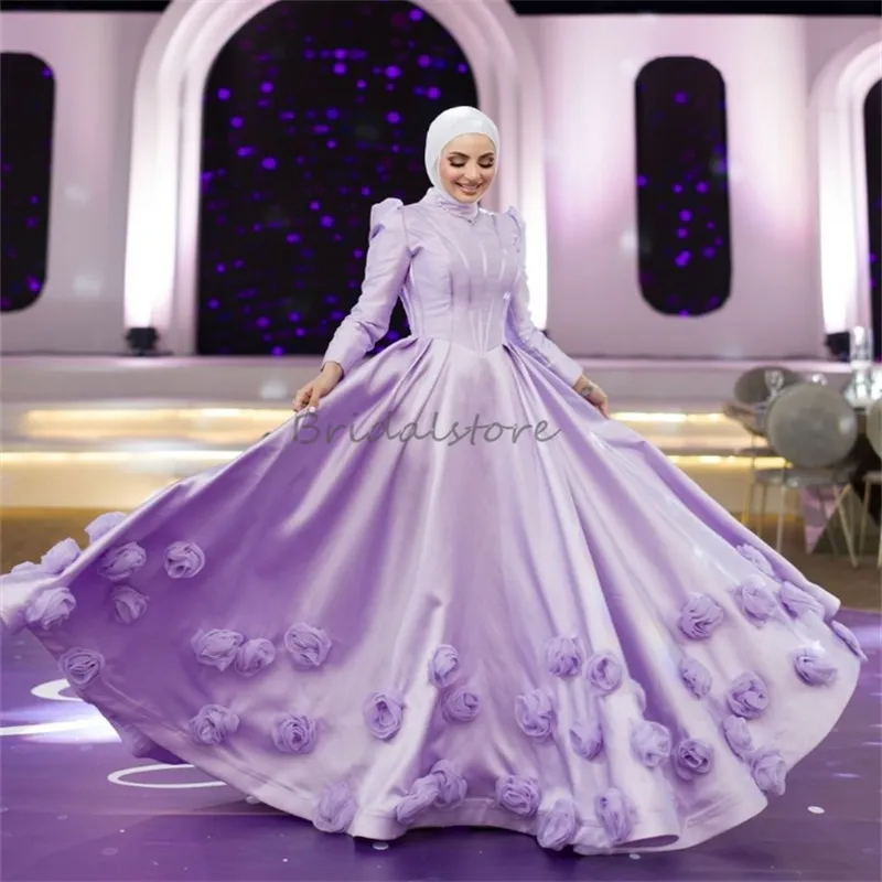 sachin and babi light blue dress ₪809-Vintage Blue Muslim Prom Dresses Lace Beads With Full Sleeves Puffy  Ball Gown For Wedding Saudi Arabic Long Formal Eveni-Description main image 0