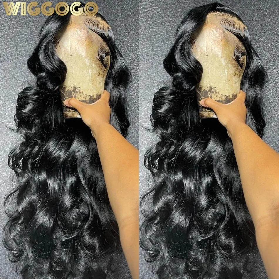 Wiggogo 30-40 Inch Body Wave Human Hair Wigs 13X6 HD Lace Frontal Wig ...