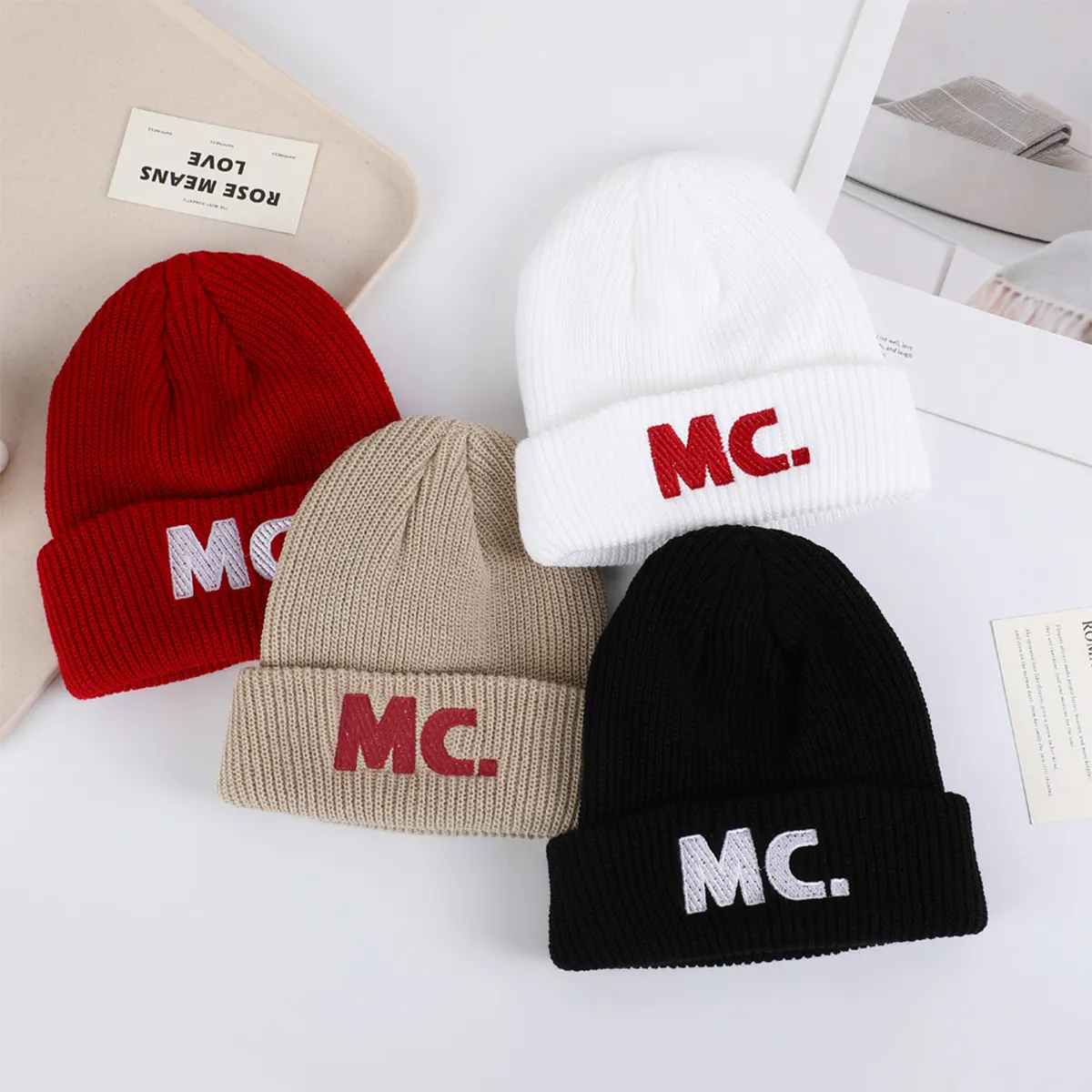 MC. Sweat à capuche en tricot brodé tendance pour hommes et femmes - Pull chaud de saison_voghion.com