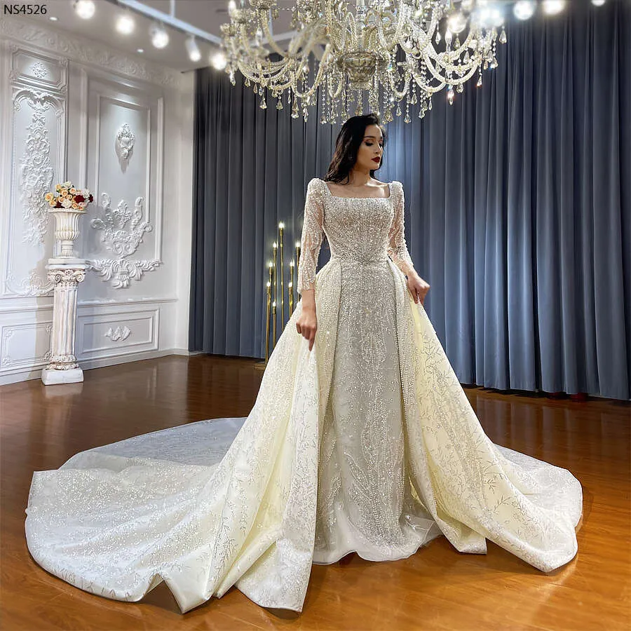 Vestido De Novia De Sirena De Falda Desmontable: Transforme Su