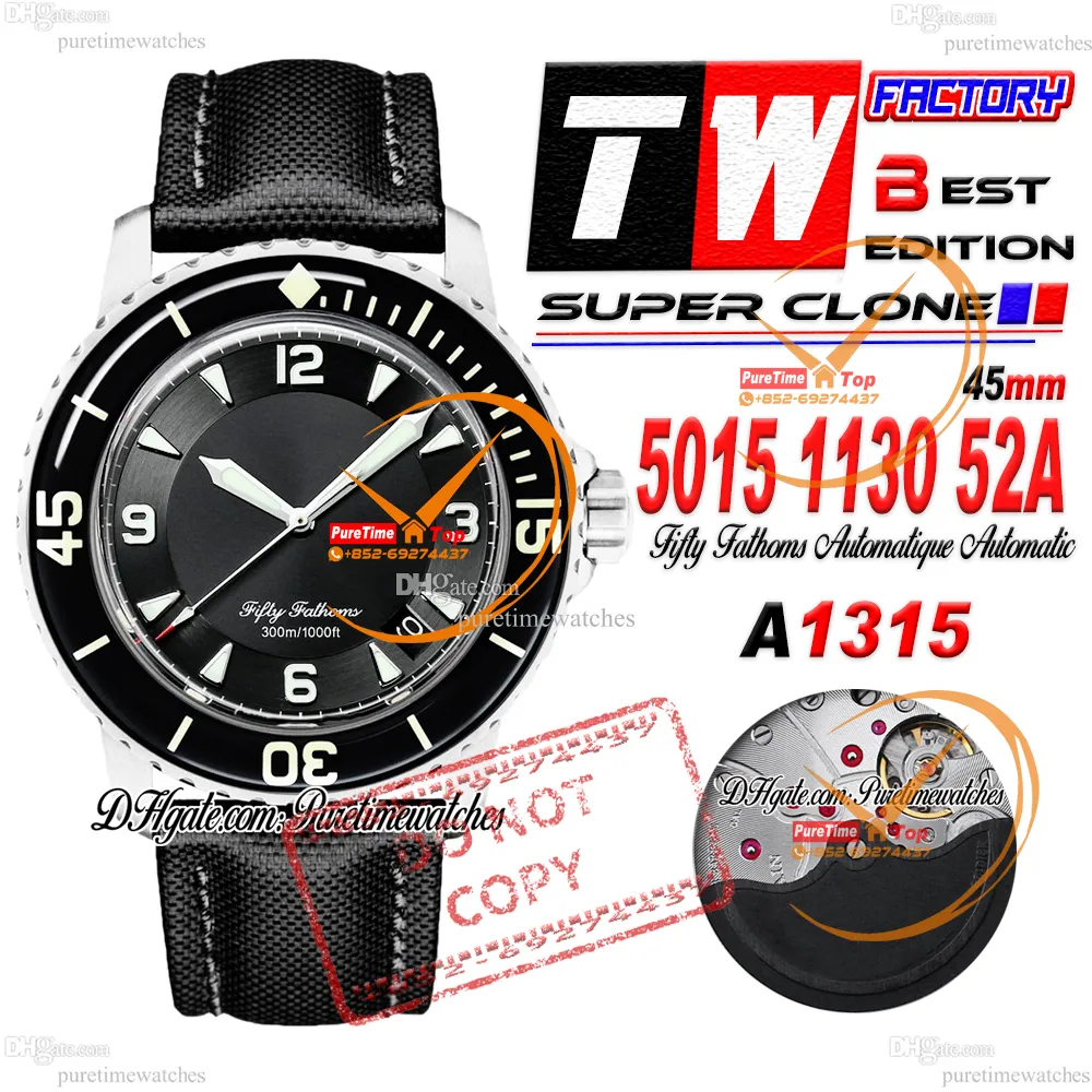 Fifty Fathoms Automatique 5015 M9015 Mens Watch With TWF Steel