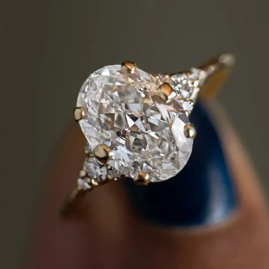 1ct 2ct 3ct Engagement Ring 925 Sterling Silver Womens Oval Cut