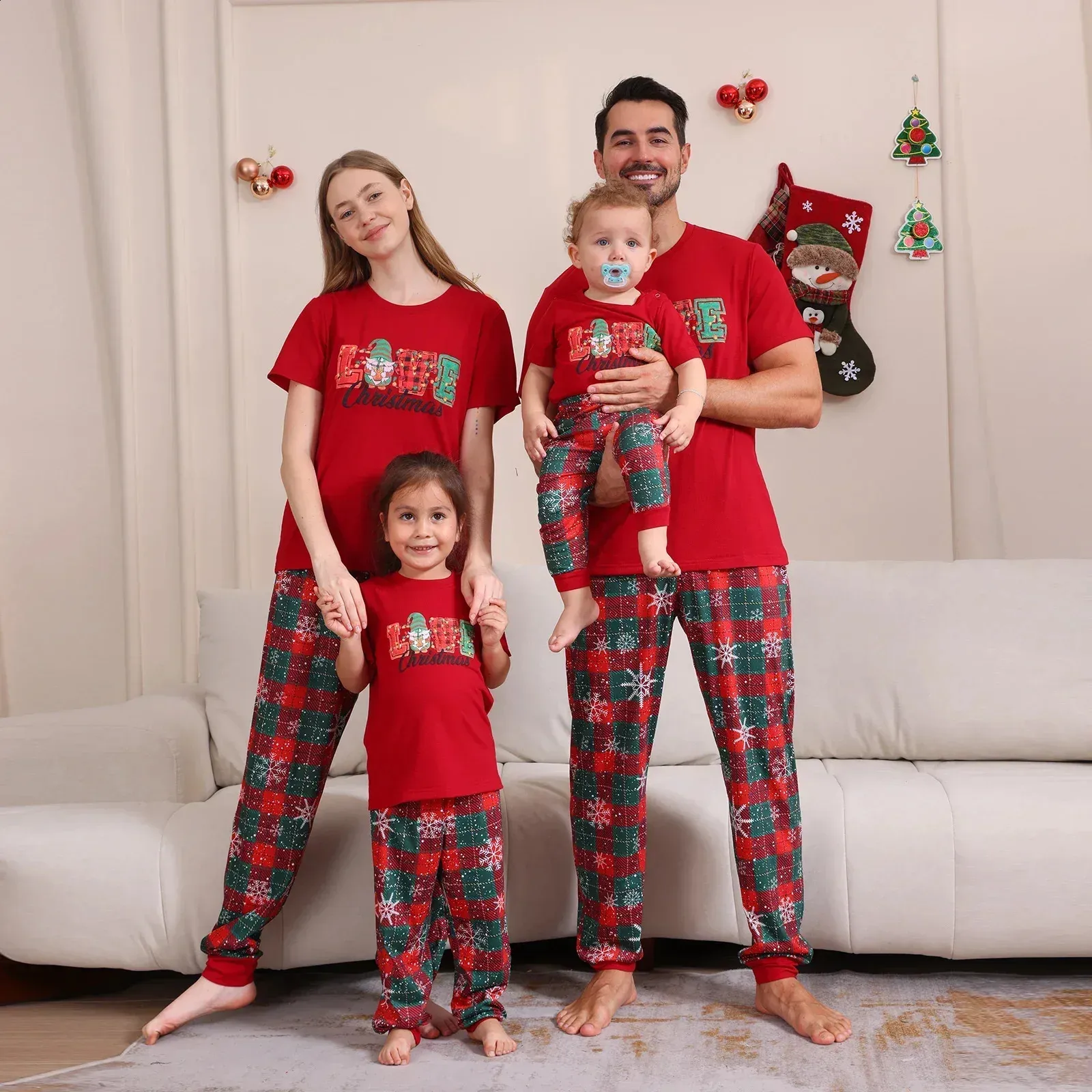 Matching Family Christmas Pajamas Short Sleeve Sets,... From Kuo08, $8. ...