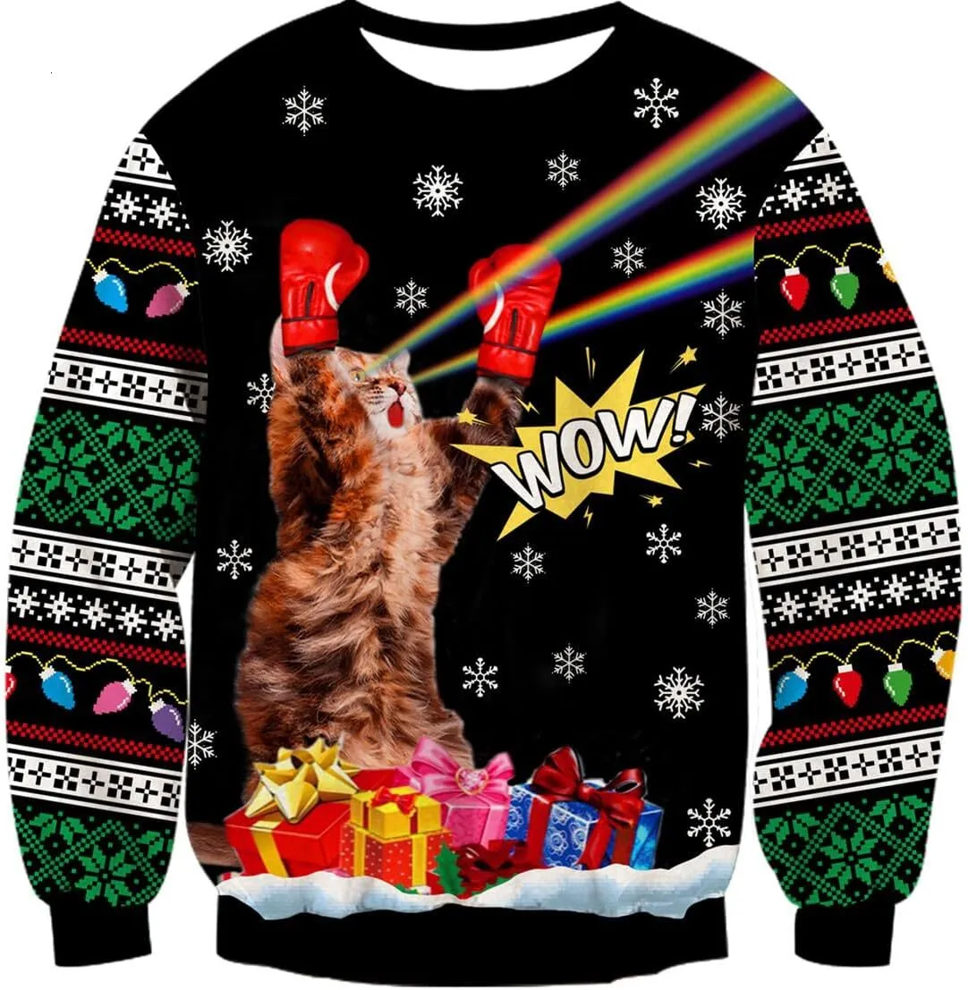 Pull De Noël Moche Homme, Pull En Tricot Amusant Laid Humour Père