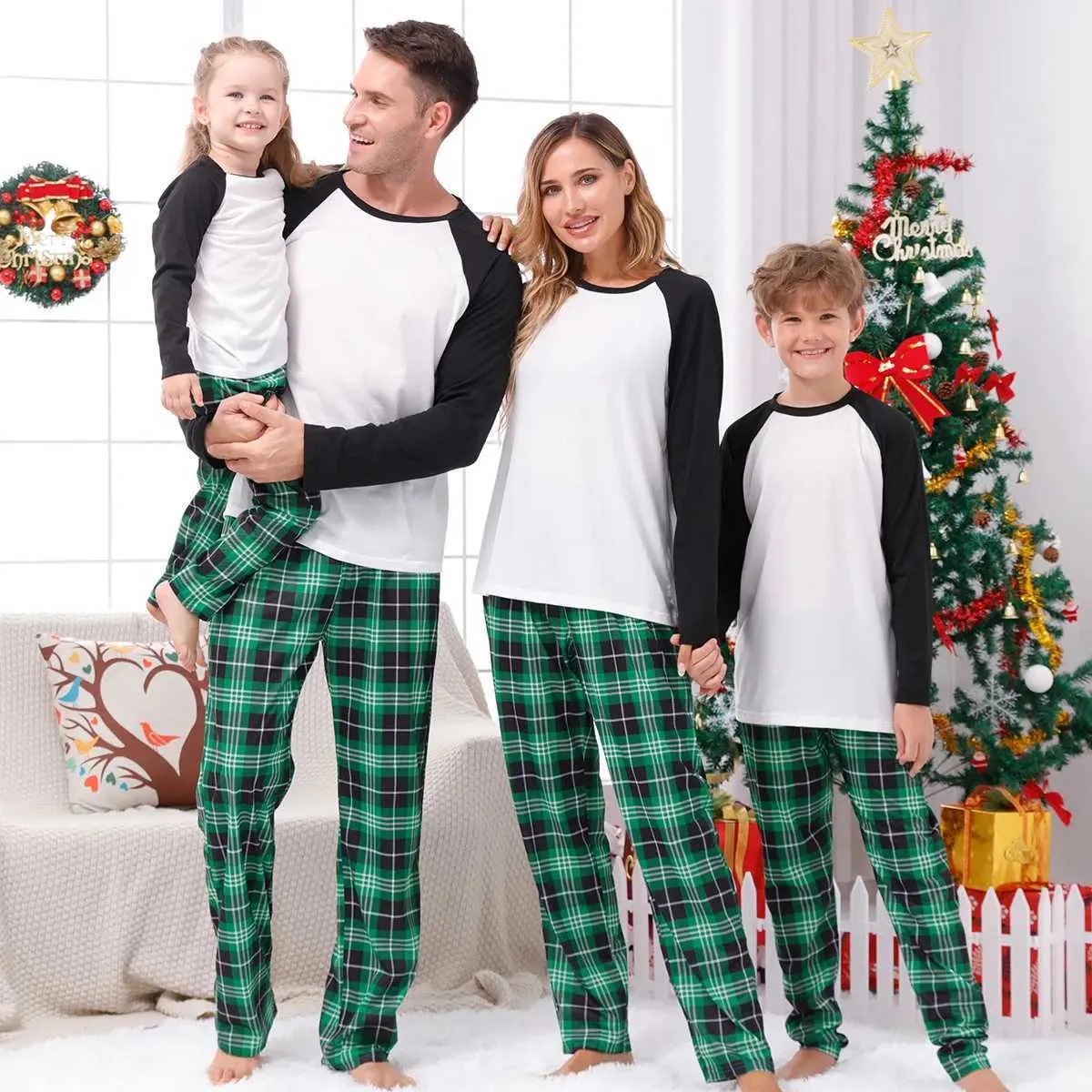 Set Of 3: Dinos Rule Matching Pajama Set For Mom And Baby