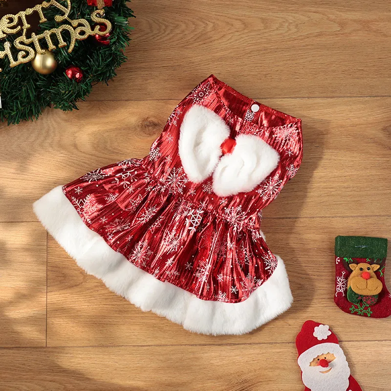 Dog Costume Dress Christmas Santa Claus Button Snow Skirt for Female Dogs  in Fall/Winter from Dhgate Dog Costumes - price 10.32