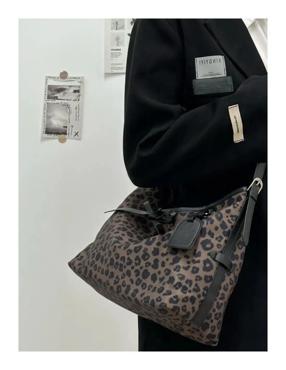 【suzen】Shinjuku y2k Leopard Big Bag Amazon.com: Leopard Print Multi Zipper Crossbody Bag Cheetah