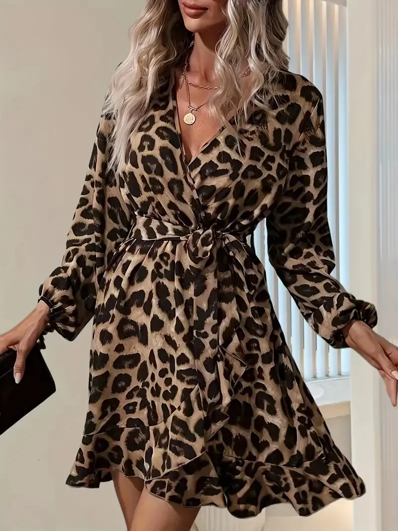 chiffon polyester dress Harper Chiffon Faux Wrap Dress