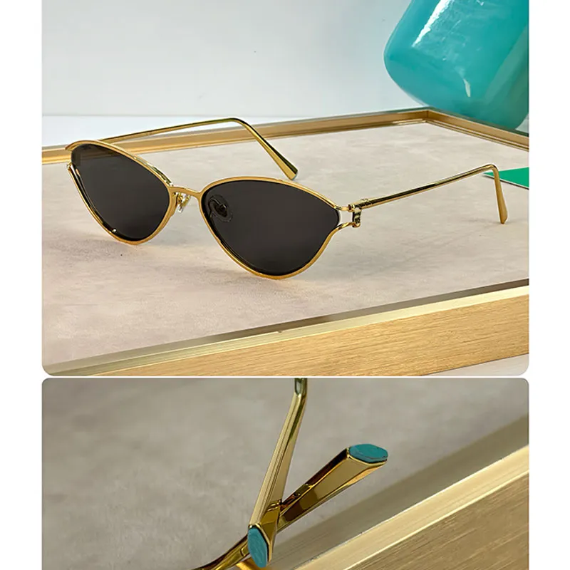 Cat Eye Metal Sunglasses for Women with Polarized Resin  display picture 1
