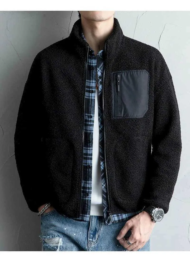 Men's Thickened Polar Fleece Jacket, Warm Lamb Wool Coat | DHgate