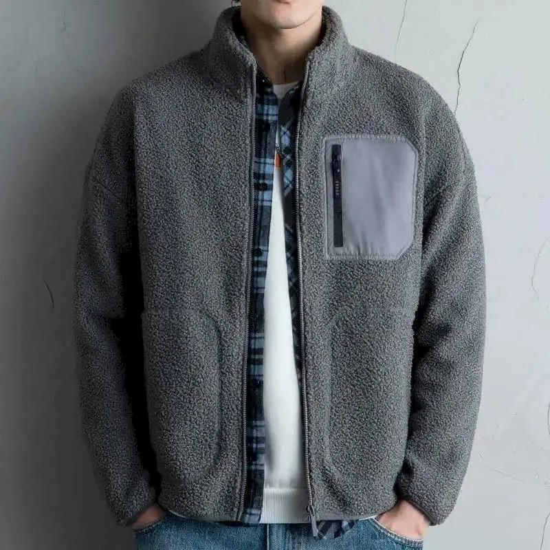 Men's Thickened Polar Fleece Jacket, Warm Lamb Wool Coat | DHgate