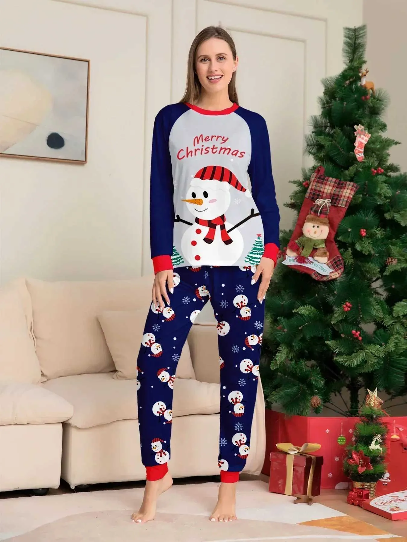 Motivos Navideños Pijamas De Navidad Familia Amazon Conjunto De