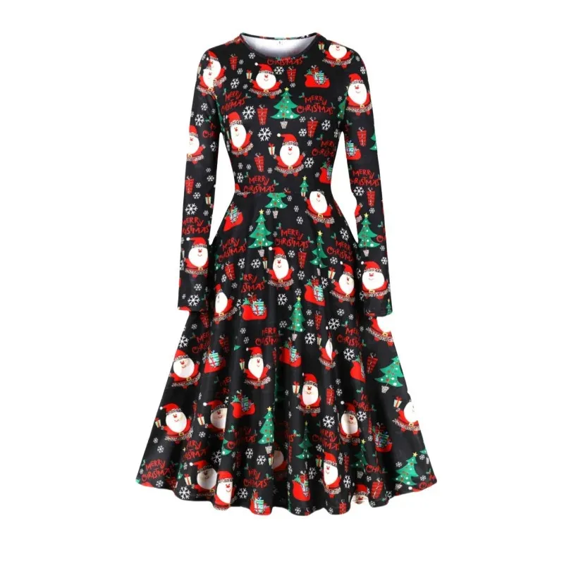 white christmas dresses Berylove Women A-Line Dark Green Holiday Dress V-Neck Velvet Christmas Dress with Slit, Dark Green / US14 main image 1