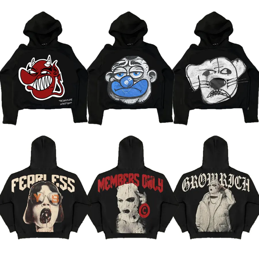 Designer Rapper Hoodies Designer Men's Hoodie Y2K Sweatshirt Harajuku Oversized Hoodie Hip Hop ...