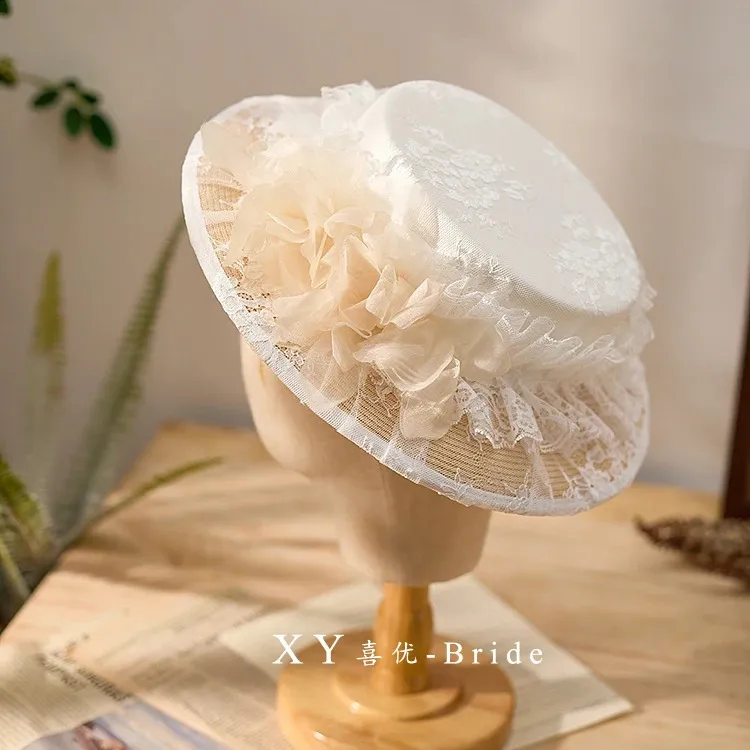 Iuxury S Silk Felt Flowers Grass Fedora Hats Headpieces