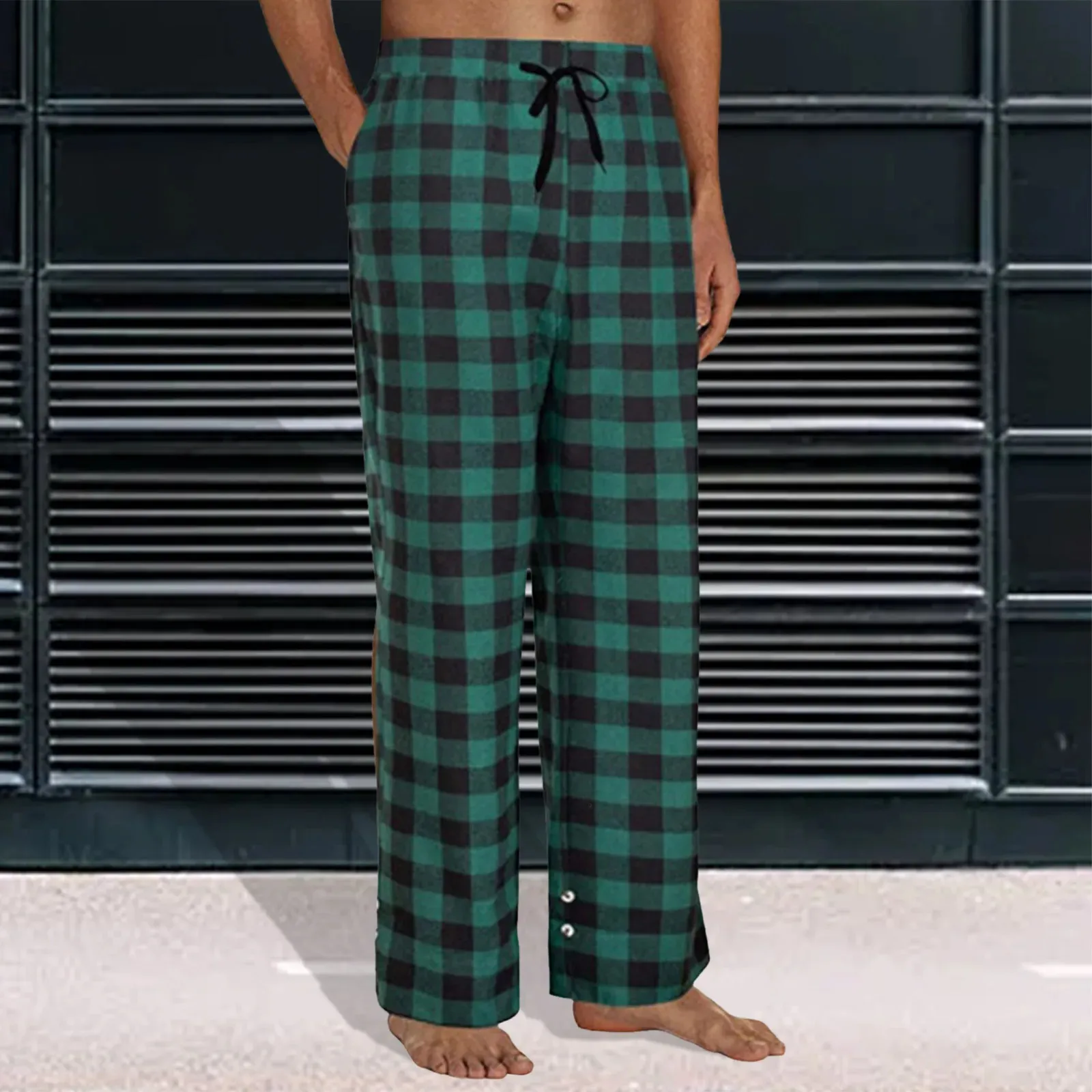 LABUBU Men's Elastic Waist Straight Leg Pajama Pants 3XL