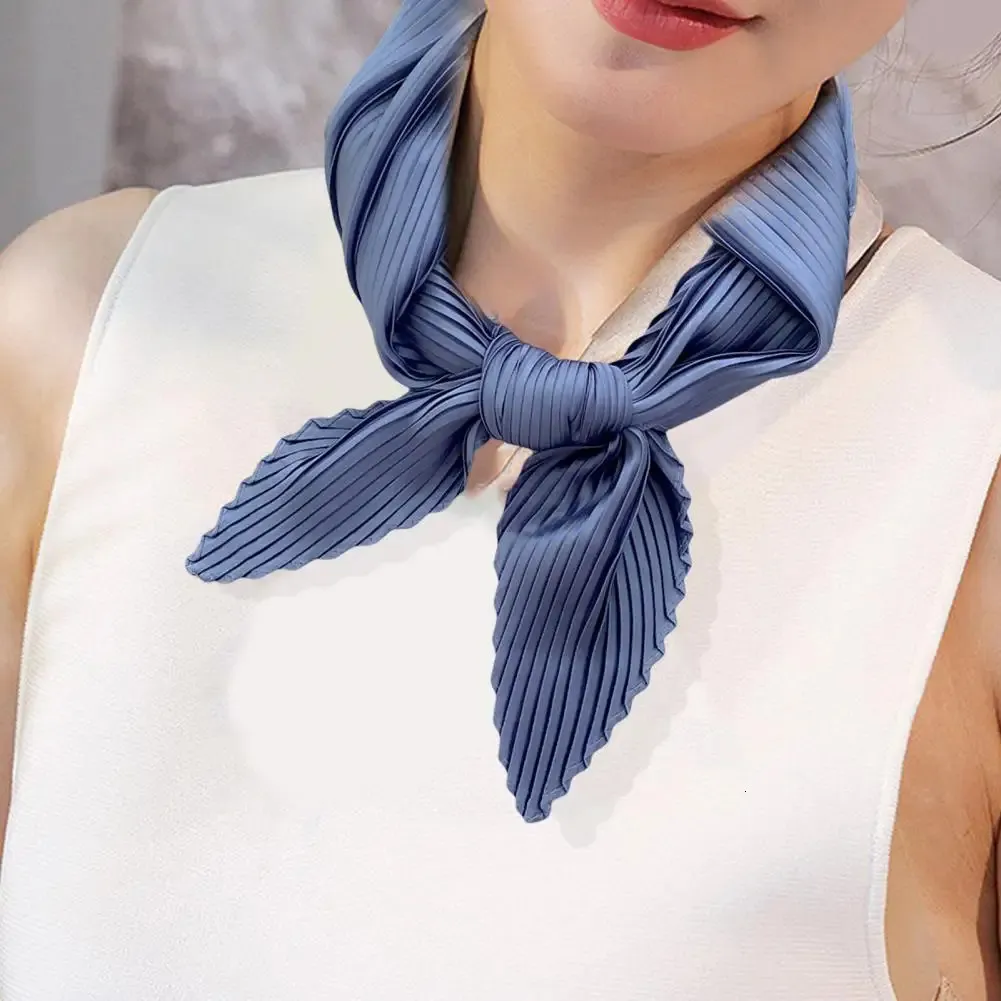 Womens Neck Scarves Lightweight Pleated Scarf For Women, Soft