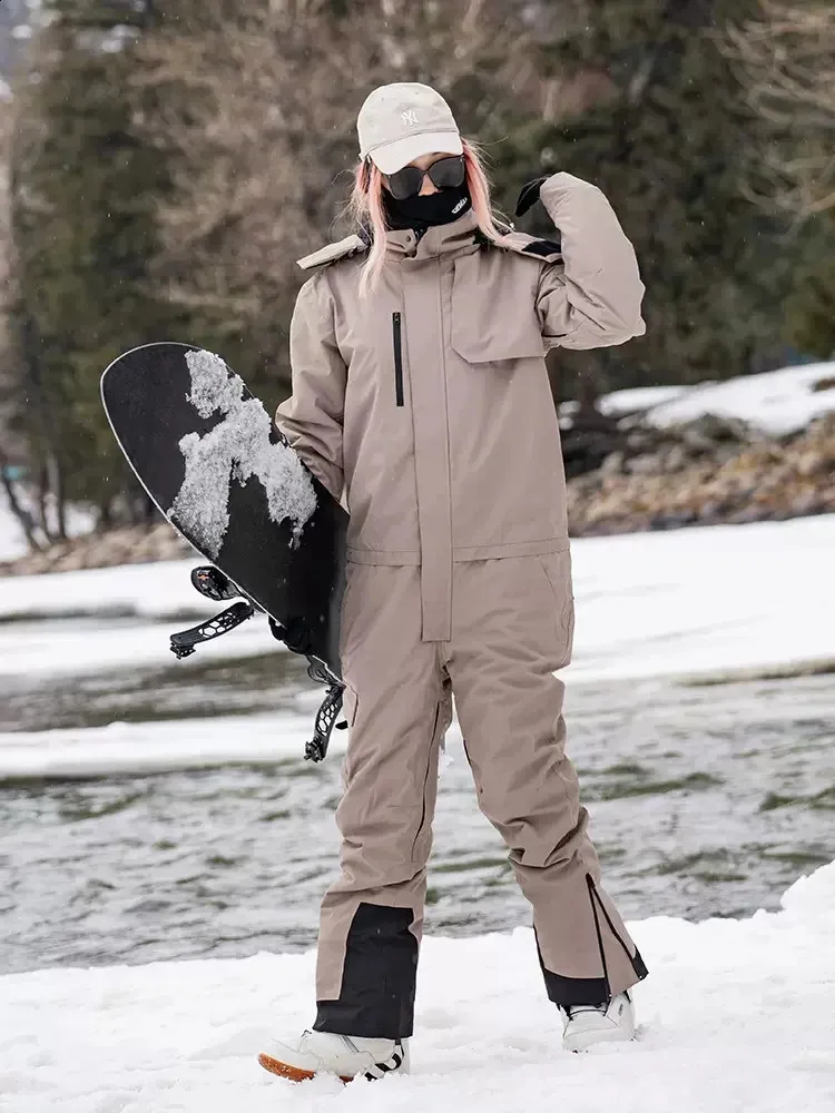 Winter Men's Snowmobile Suit Bib Insulated Snow Suit Vector