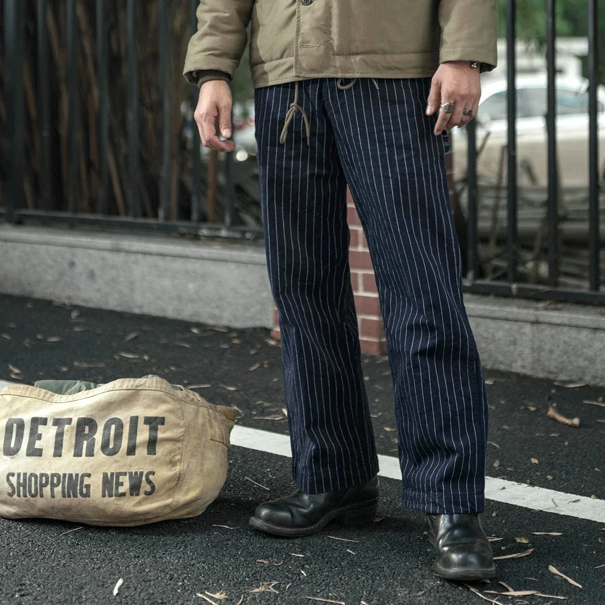 パンツ 1950~60s JAPAN talon stripe slacks pants Vintage Hickory Stripe Carpenter Pants For Men | DHgate