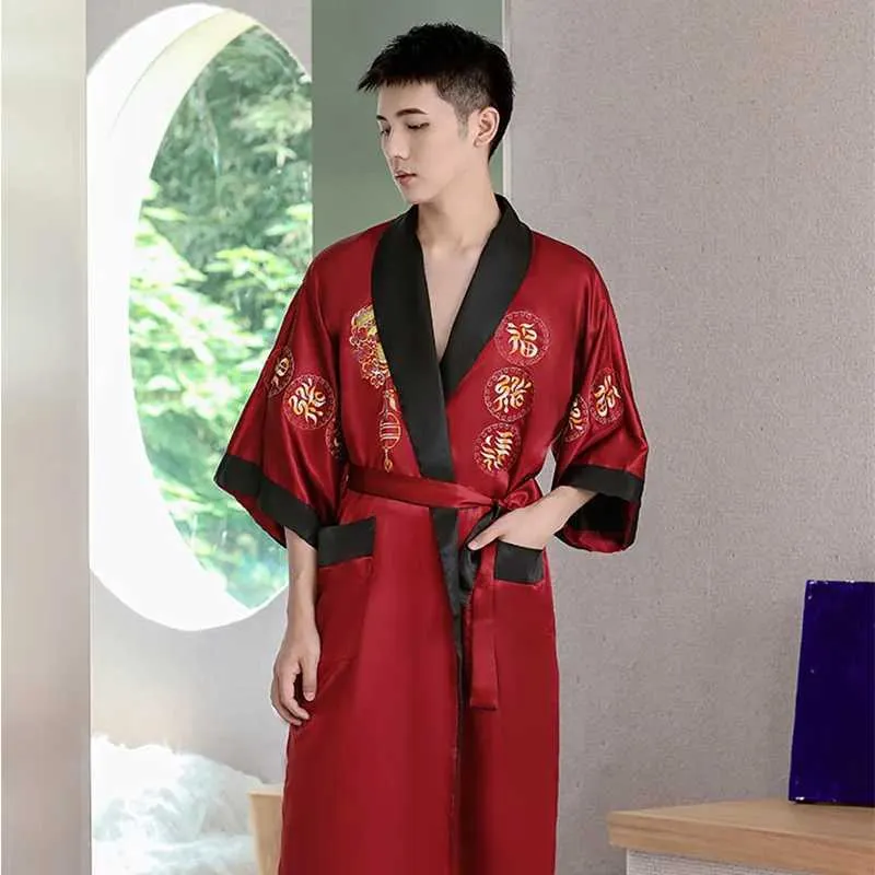 Chinese Style Embroidered Dragon Men Robe Kimono... From Love_dream ...
