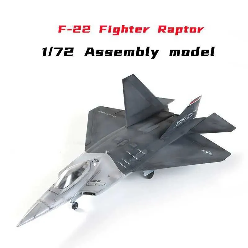 Aircraft Modle 1/72 US Military F 22 Raptor Stealth Fighter Plastic ...