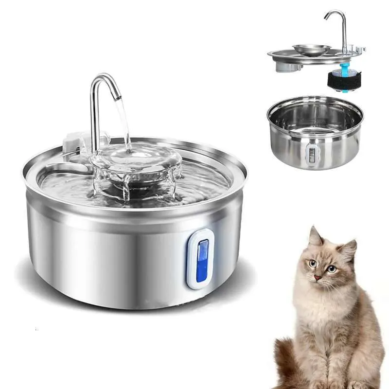 Vekonn 3.2L Stainless Steel Cat Water Fountain – Quiet Pet Fountain With Water Level Window & 3 Filters 13 thumbnail image