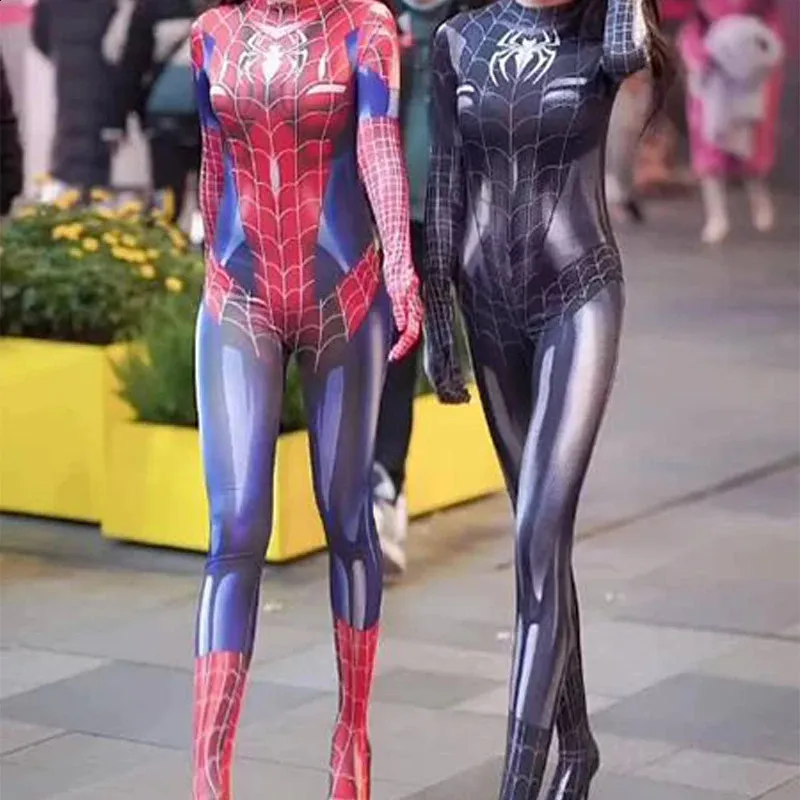 Anime female girl sexy Spider Man cosplay Zentai bodysuit superhero Spider  Man costume Halloween party costume 241017