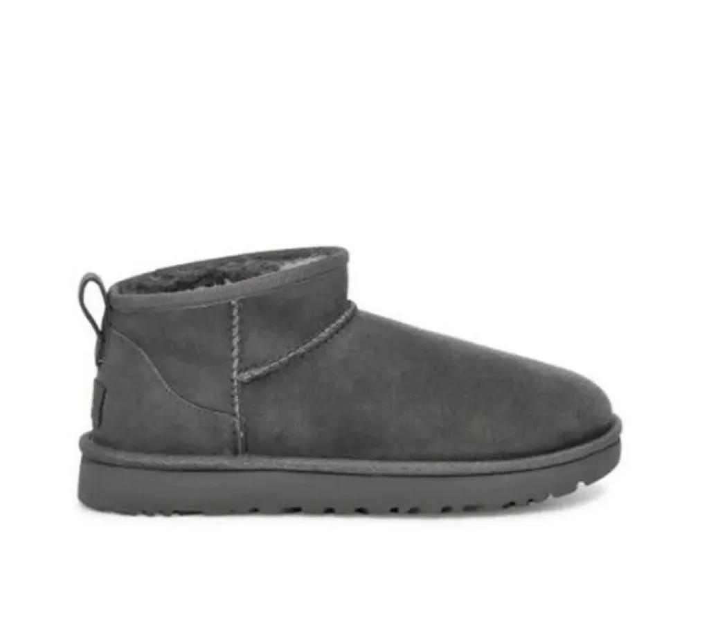 Womens Tasman Slippers: Designer Ultra Mini Chestnut Boot Slides 
