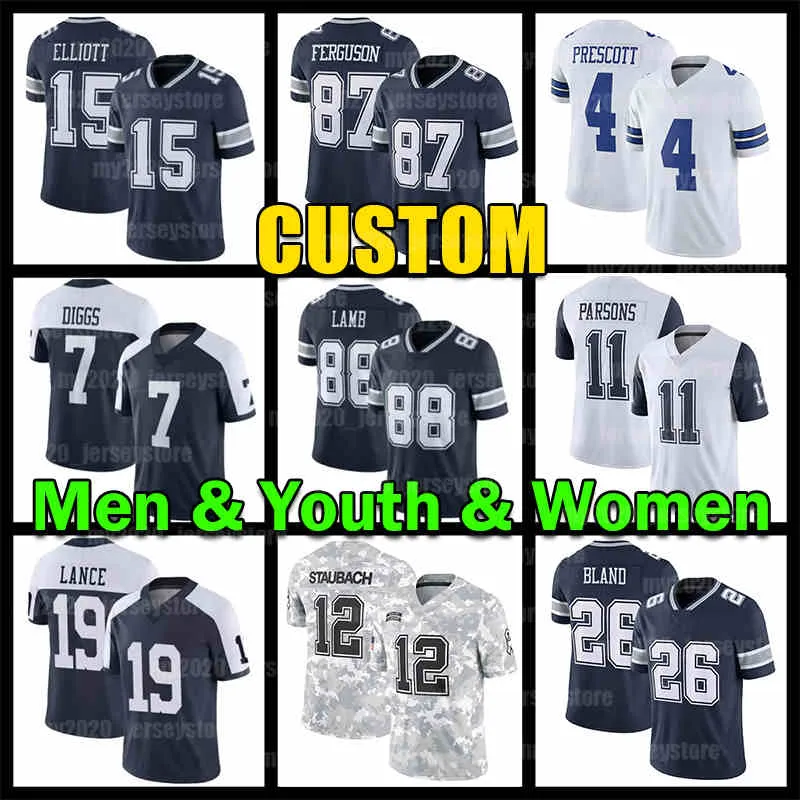 Football Jerseys: CeeDee Lamb #88, Micah Parsons #11, Trevon Diggs #7  More! Throwback Modern Styles Buy Now!