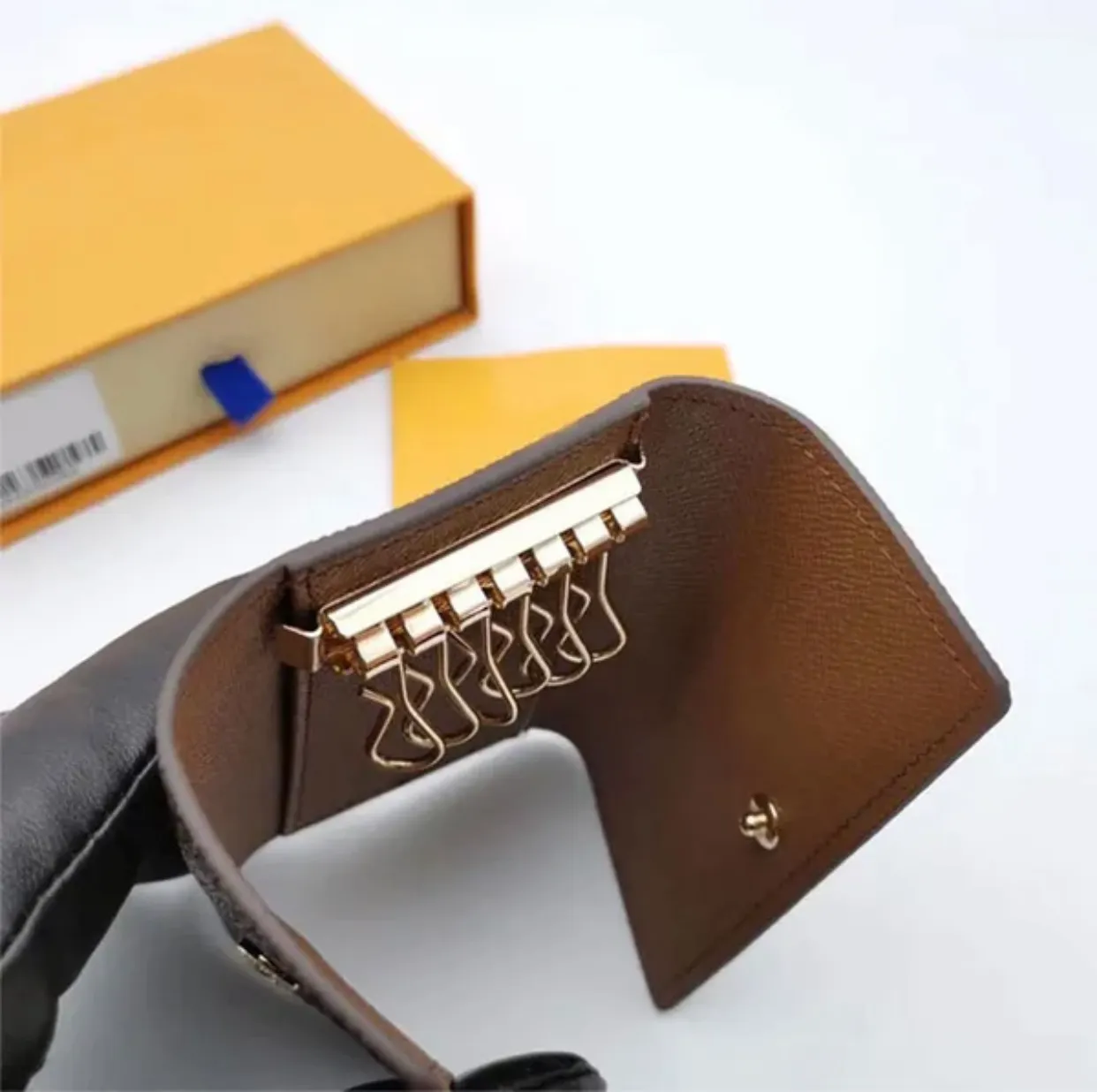 Fashion Key Wallets with Box Packaging, Coated Canvas Key Pouch for Men ...