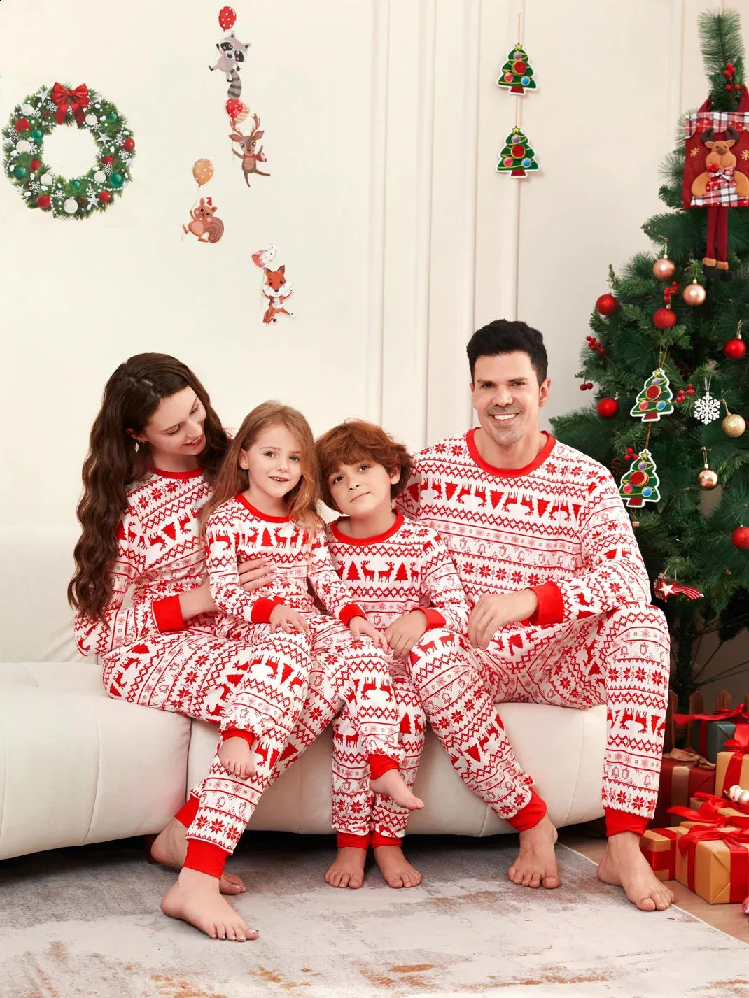 Christmas Matching Family Pajamas Set - Holiday Sleepwear for Mom, Dad ...
