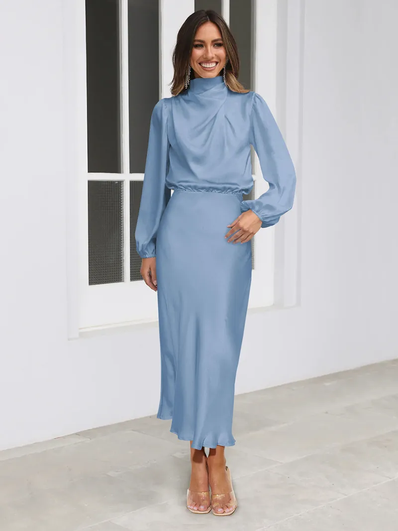 Maglione da donna casual in seta alla moda, a maniche lunghe, solido, vestito, vestiti per donna, classico, CX2410196_voghion.com