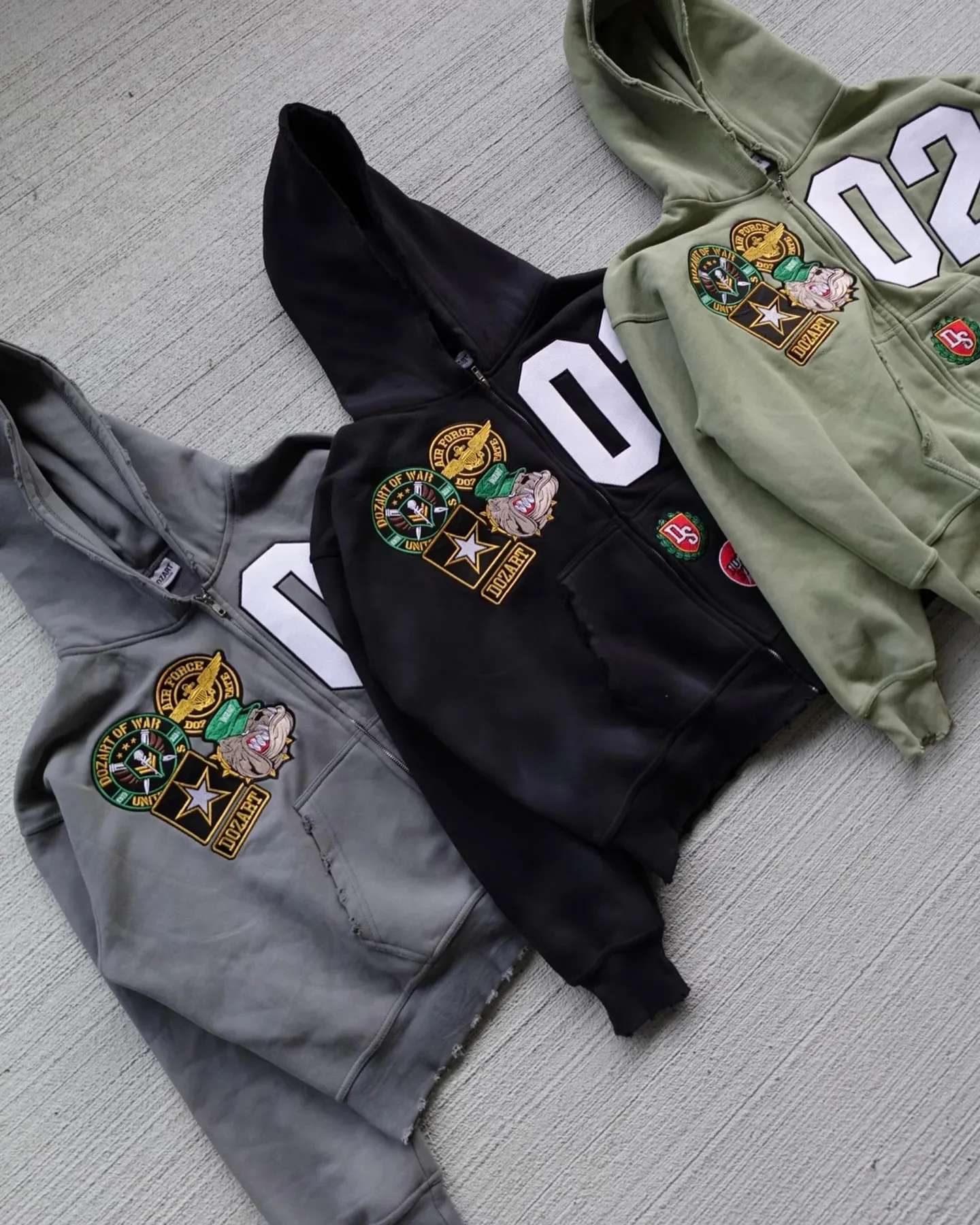 Oversized Graphic Zip Up Hoodie: Y2K Harajuku Style, Premium