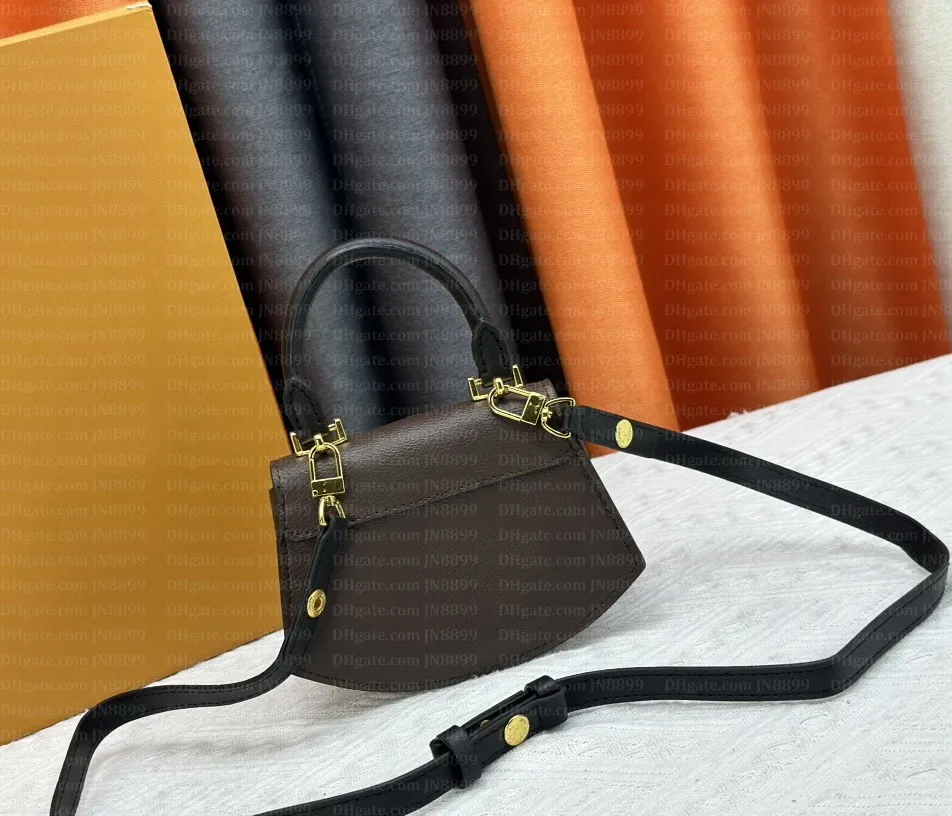 Designer bag S lock shoulder bags for women fashion Fan shape designer tote bag Genuine leather crossbody package clutch handbag purse Mini handbags