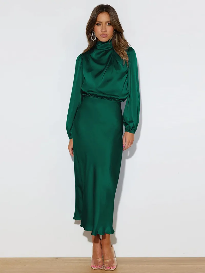 Maglione da donna casual in seta alla moda, a maniche lunghe, solido, vestito, vestiti per donna, classico, CX2410196_voghion.com