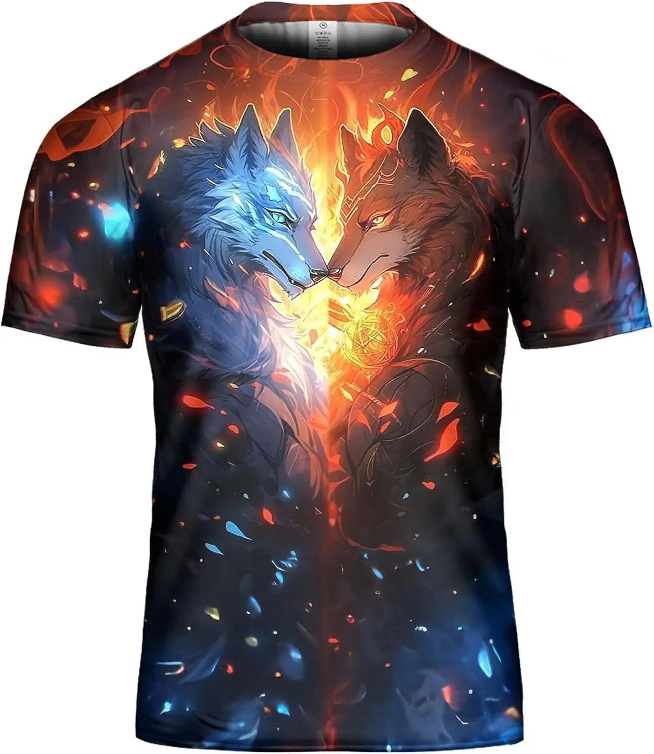 Camiseta De Lobo Para Hombres Mujeres Camiseta Gráfica De Luna De Lobo 3d  Aullador, Moda De Verano Casual, Fresco Cómodo De 10,19 € | DHgate, image size:1301x1500