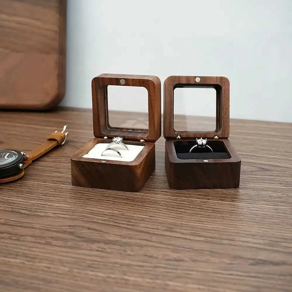 Scatola Porta Anelli In Legno A Forma Di Cuore - Cofanetto Per Fede, Fidanzamento O Proposta, Vintage Con Chiusura Magnetica