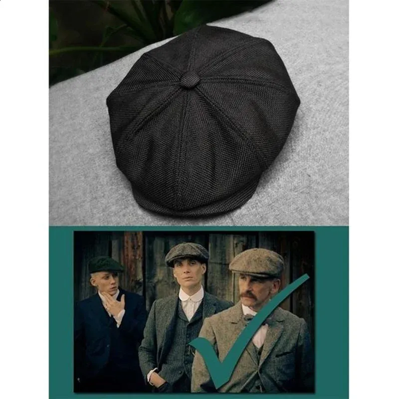 bere şapka Gatsby sekizgen şapkalar Retro İngiliz sboy şapkası Erkek ve kadın Açık Hava Evrensel Günlük şapkalar 241019_voghion.com