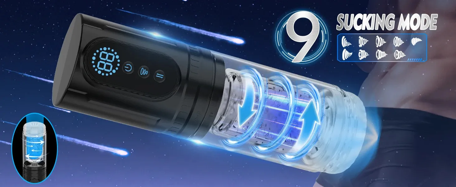 USB şarjlı, sessiz ve su geçirmez erkek mastürbatör cihazı