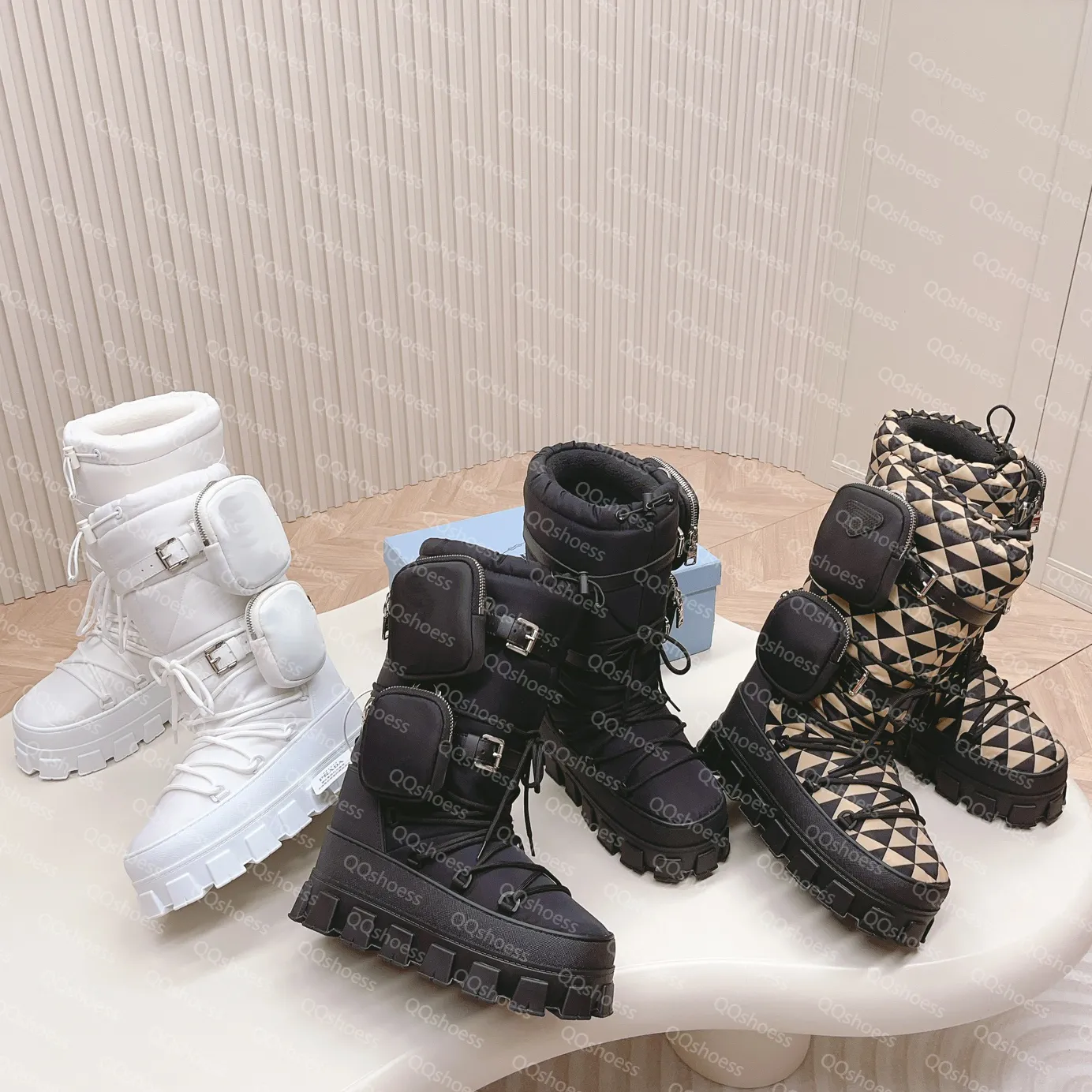 Kas Plateau Fashion Winter Boots 2021 Plateau Chunky Lace Up Boots